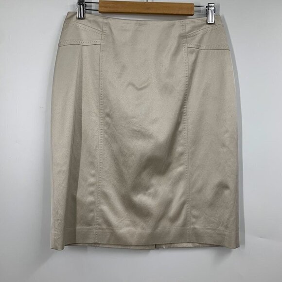 St. Emile‎ Women's Cotton Fitted Business Mini Skirt Size 8 - Picture 1 of 12